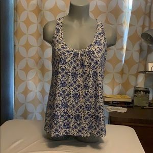 Blue/White Converse One Star Floral Tank T…
